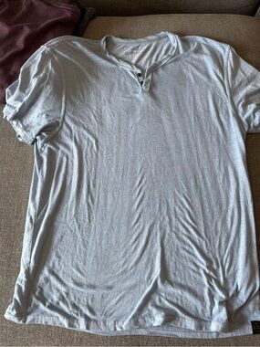 Light Blue Henley Short-Sleeve Shirt by Lucky Brand